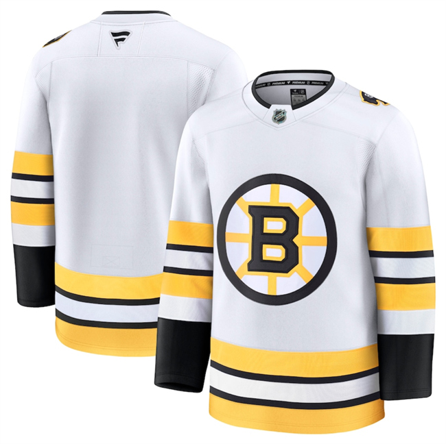 Men's White Boston Bruins Blank 2025 Away Stitched Hockey Jersey